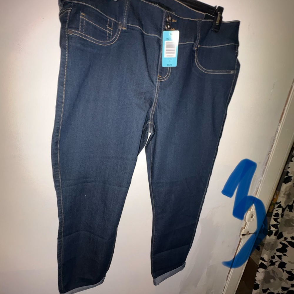 Torrid Dark Blue Ankle Jeans